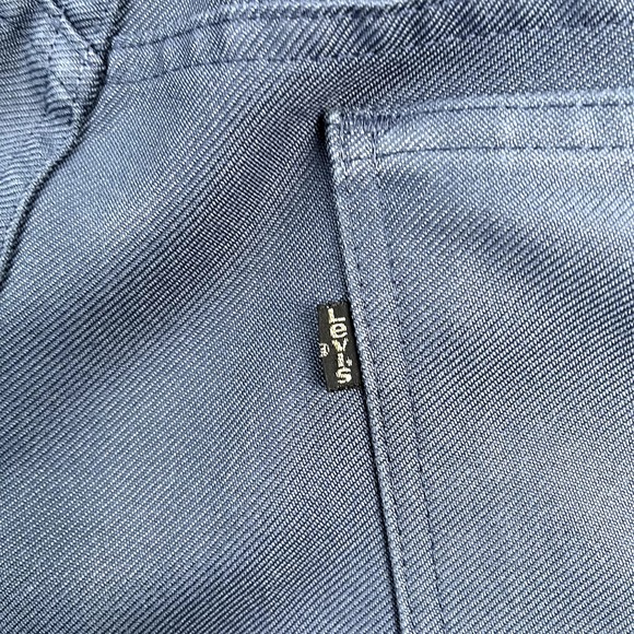 Vintage Levis Sta-Prest Pants Mens 34 Blue Straight Leg Dress Slacks Made in USA - Picture 3 of 16